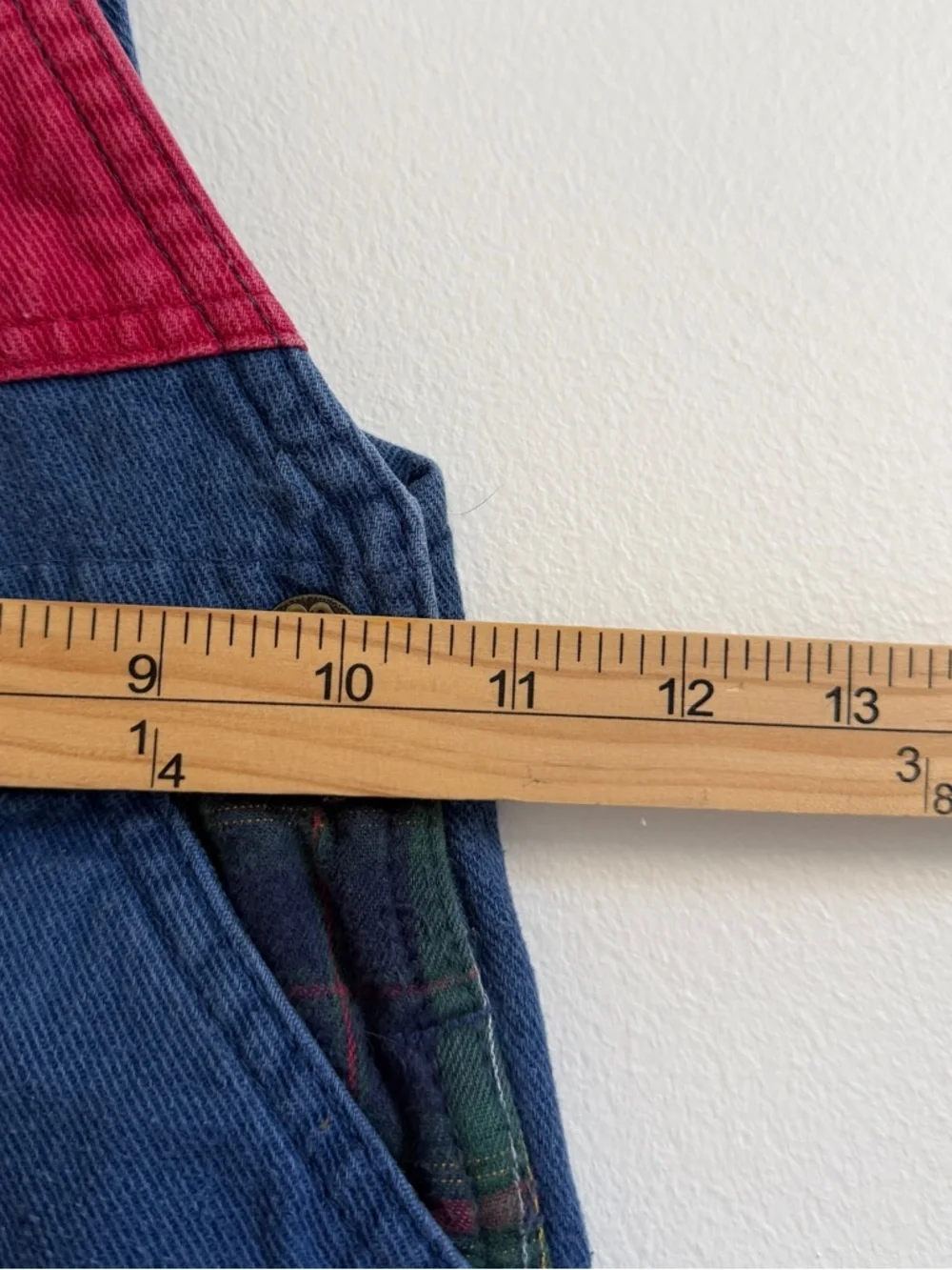 Vintage Oshkosh Plaid Denim Overalls 2T
